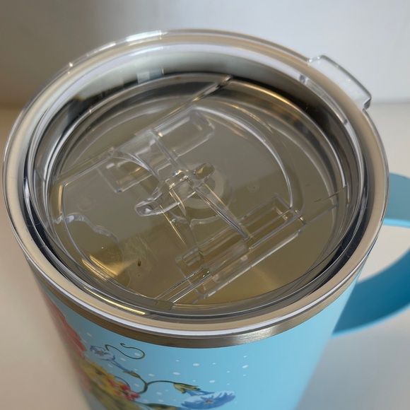 The Pioneer Woman Blue Floral Stainless Hot or Cold Cup With Handle 14 Ounce - Picture 4 of 6